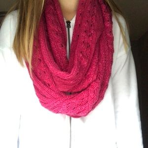 Pink infinity scarf